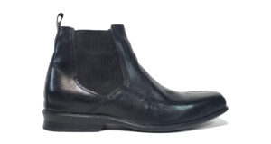 Botineta de cuero premium para hombre Raven Ghilardi color negro