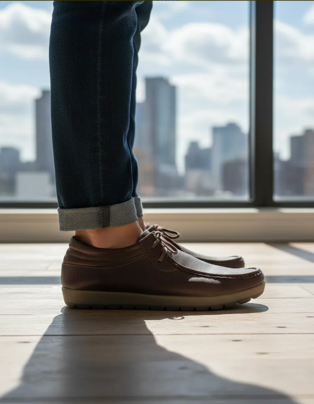 Zapato Petra1 de cuero premium para mujer en uso