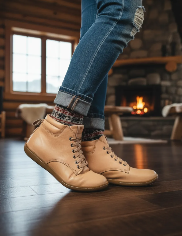 Botin Camber de cuero premium para hombre en uso