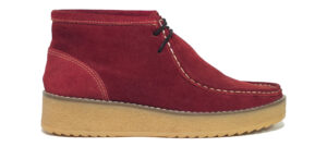 Botineta de cuero premium para mujer Emily Ghilardi color bordo